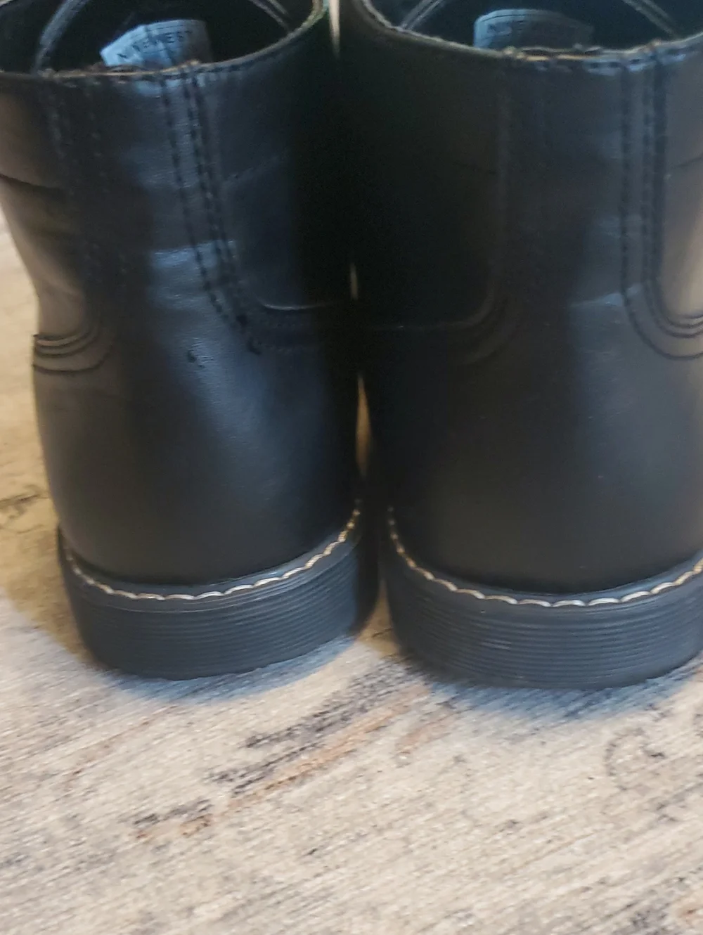 Nine West Men's Neilton Chukka Boots - Black Faux Leather - Size 9.5
